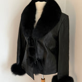 Vintage leather jacket (S)